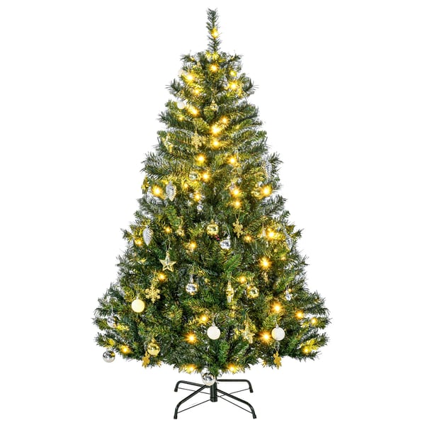 Juletræ Grantræ med Dekoration 120 LED'er 511 Spidser Ø95 x 150H cm