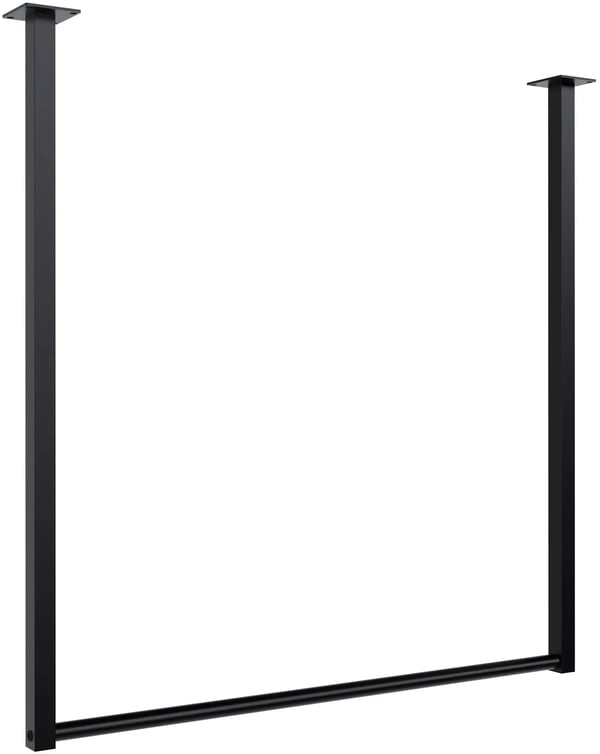 Fenton Mat Sort Metal Loftmonteret Tøjstativ - 80x80 cm, 50 kg Kapacitet