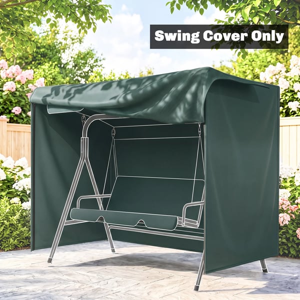Skydd för Trädgårdsgunga Hollywoodgunga Vattentätt UV-skydd Oxford Mörkgrön 177x114x152 cm