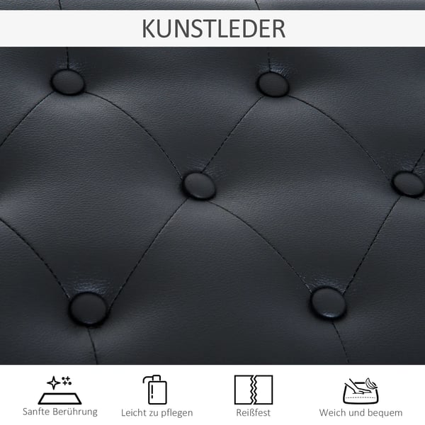 Pianopall pianopall Pianobänk traditionell lantlig stil sminkpall med förvaring gummiträ konstläder svart 76 x 36 x 50 cm