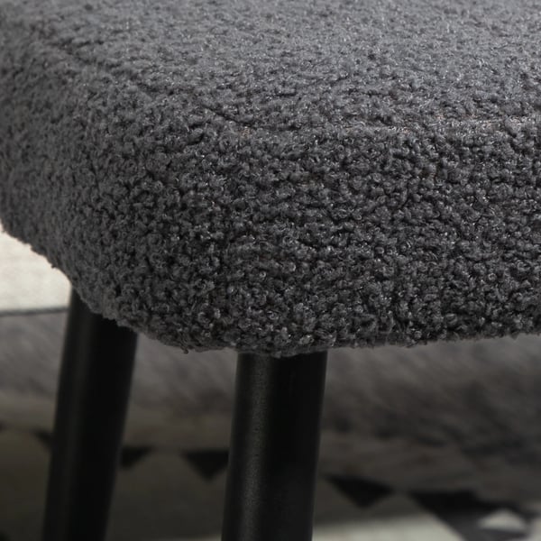 Fotpall i Mörkgrå Polyester med Stålben – Elegant och Bekväm Sittpuff för Vardagsrum (Max 150 tecken)