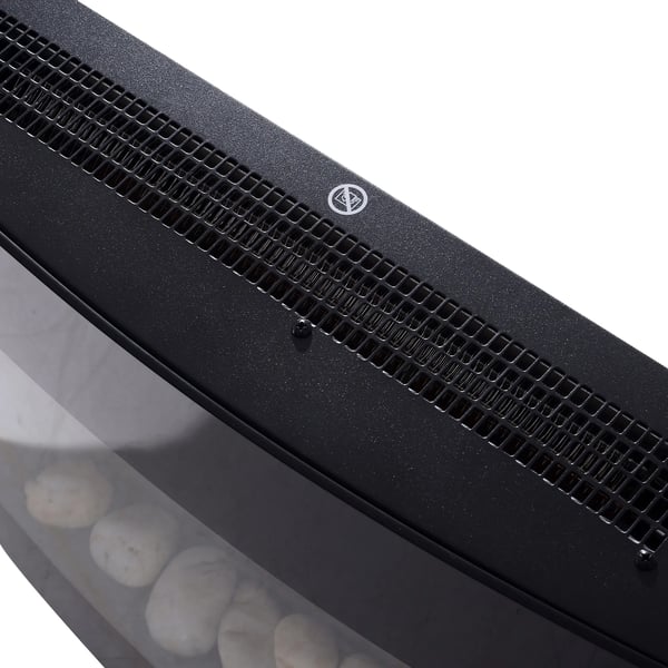 sähkötakka takka takka liesi sähköinen 2 tehotasoa säädettävissä 900/1800 W LED 65 x 11,4 x 52 cm ruostumaton teräs musta