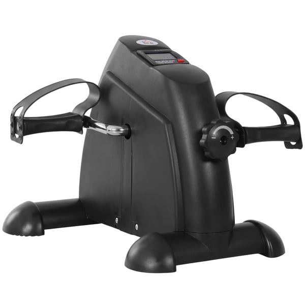 Mini Bike Pedaltrainer motionscykel LCD-display støbejern sort 35x40x31 cm