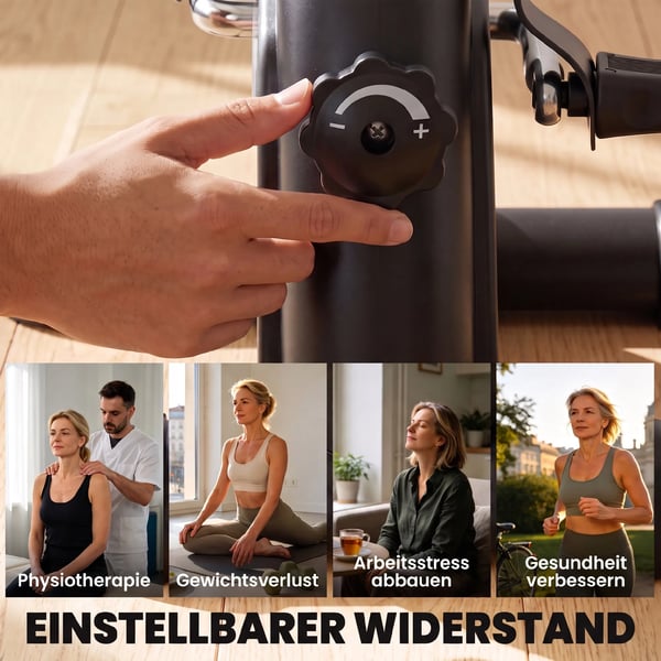 Mini Bike Pedaltrainer motionscykel LCD-display støbejern sort 35x40x31 cm