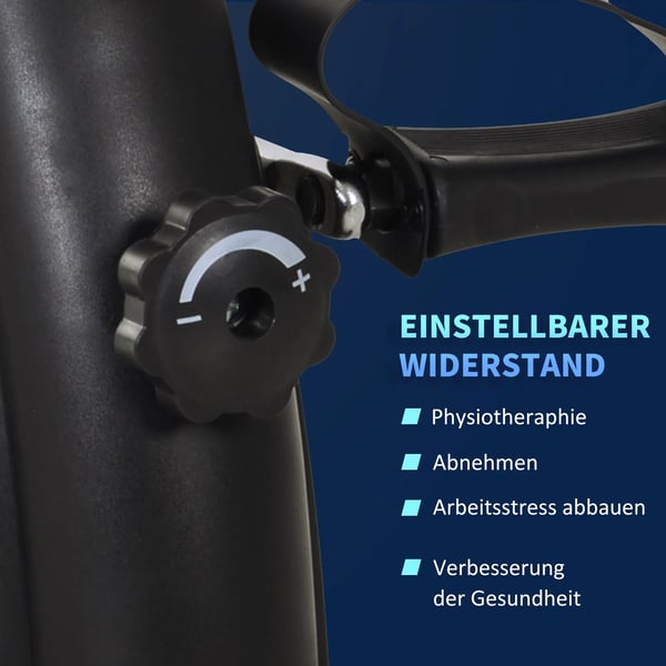 Mini Bike Pedaltrainer motionscykel LCD-display støbejern sort 35x40x31 cm