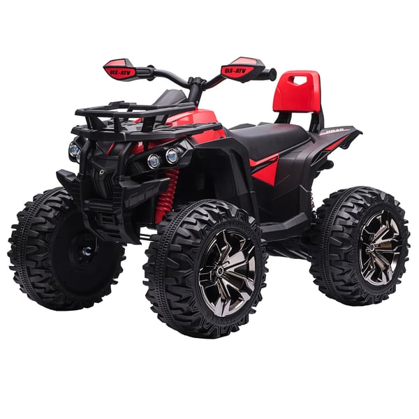 El-quad för barn 12V - Röd, med strålkastare, USB och MP3-spelare, 3-5 år, 3-8 km/h