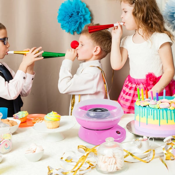 Sukkerspin Maskine - Kompakt Candyfloss Maker med Rustfrit Stål, PP & Lyserød Farve - Perfekt til Hjemmebrug