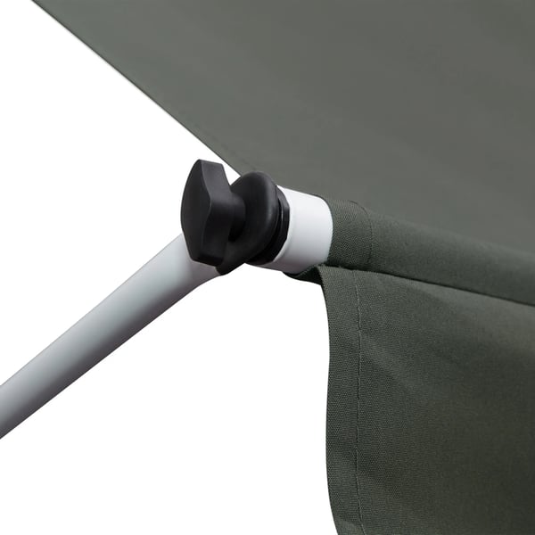Balkongmarkis - Manuell Veckarm, Aluminium/Stål/Polyester, Grå, 300x150 cm