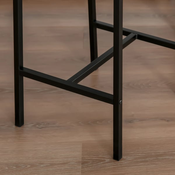 barbord med 2 stole, 3-delt, MDF/metal, natur/sort, 89x45x87cm