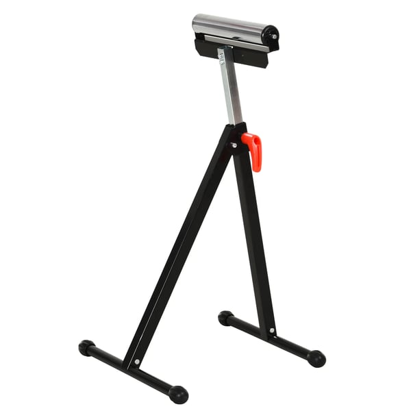 rullbock, höj- och sänkbar stödbock, belastningsbar upp till 90 kg, metall, svart, 44x50x68-110 cm