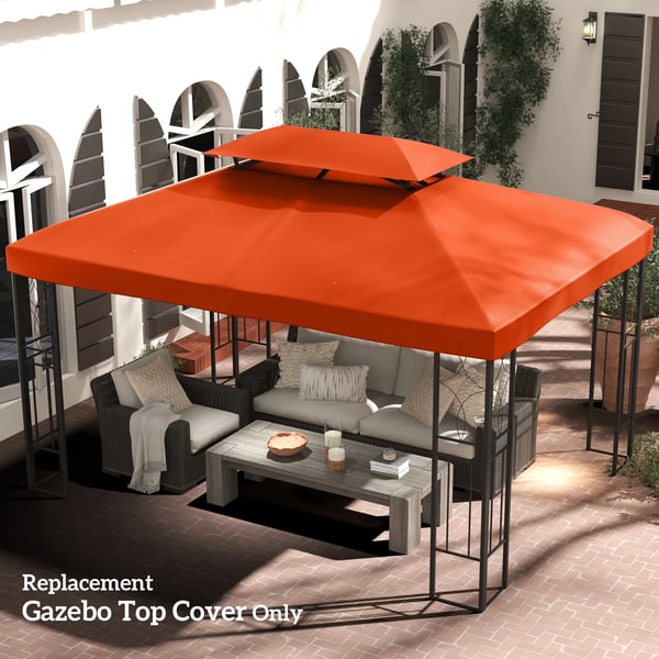 Reservedel Tag til Pavillon 3x4m Polyester Rustrød 180g/m²