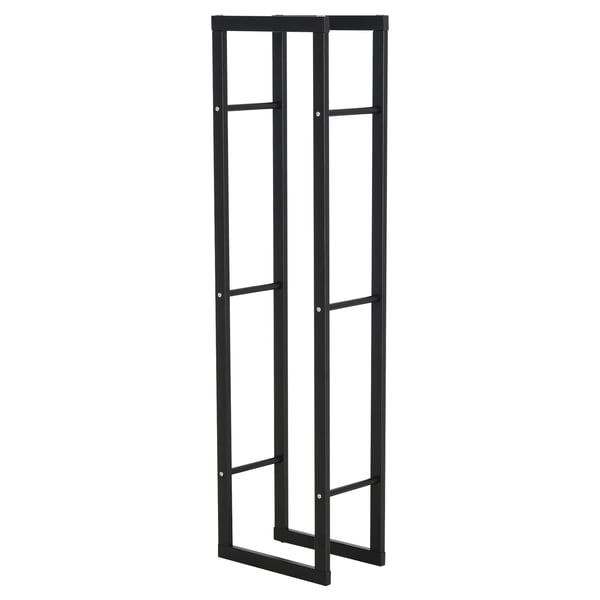 Vedställare för ved, 100 kg, stål, svart, L40 x B25 x H150 cm
