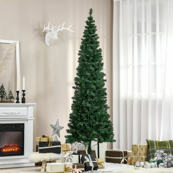 Julgransbelysning 2,1 m Julgran med stativ Konstgran 631 grenar demonterbar PVC Grön Ø81 x 210 cm