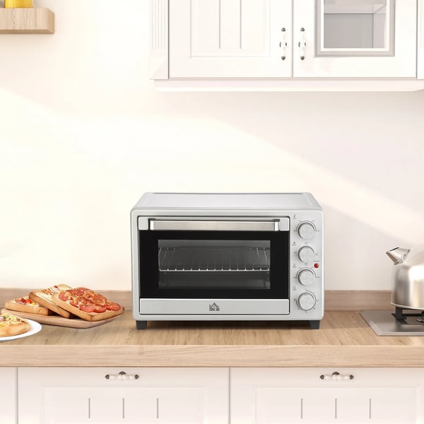 Minibackofen 32L 1600W Silver Rostfritt Stål med Tillbehör 52.2x38.1x33.5cm