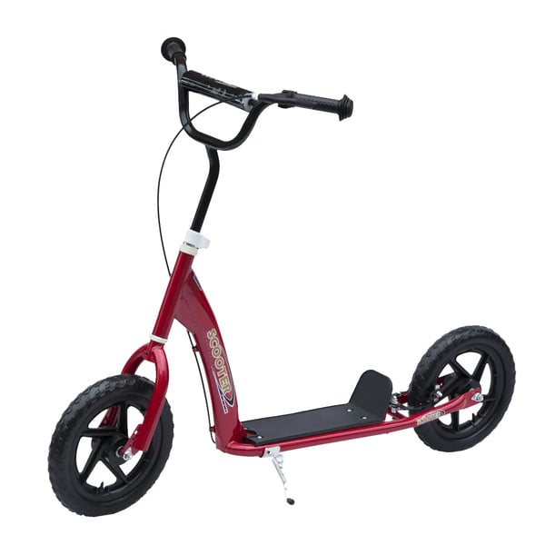Løbecykel City 12 tommer Stål EVA Rød M. Bagbremse og Støttefod Børn 5-12 år