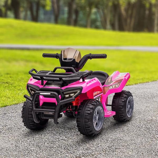 El-Quad för barn 18-36 mån, Barn El-ATV med LED-ljus, Metall/Plast, Rosa