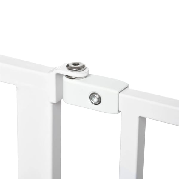 Hundgrind Säkerhetsgaller för Husdjur 75-115 cm, Dubbelöppning, Av stål och ABS, Vit