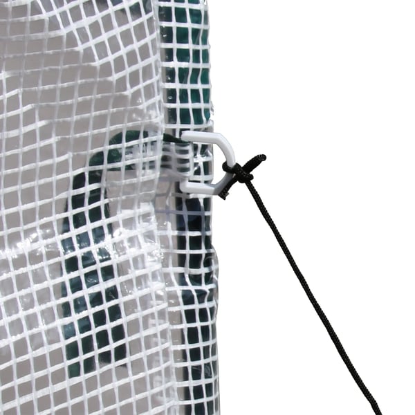 Folietunnelväxthus, walk-in växthus med 4 hyllplan, tomatväxthus, växthus, kallväxthus, vit stål PE-plast 143x143x195cm