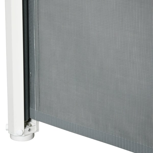 Sikkerhedsgitter til hunde, udtrækkeligt, grå metal og plast, 115x82.5cm