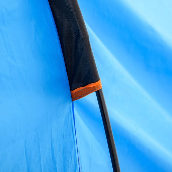 Campingtält för 2-3 personer, tunneldesign, ljusblå glasfiber/polyester - 426x206x154cm
