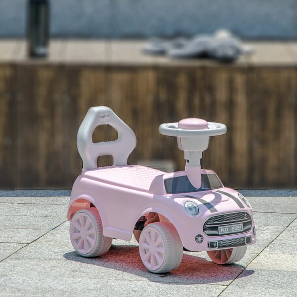 Legetøjsbil - Pink, Børnekøretøj med Anti-Tilt, Løbecykel for Børn, Plast
