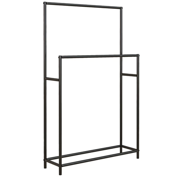 Fristående Handdukshängare i Metall, Svart - 66x20x110 cm