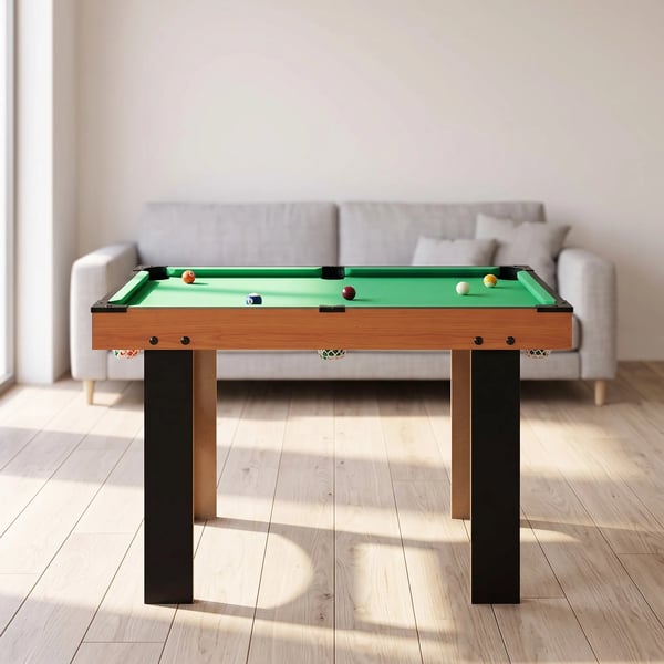 4-i-1 multispillebord, multigame-bord med bordfodbold, bordhockey, bordtennis, billard multifunktionsspillebord, 87x43x73cm| Aosom