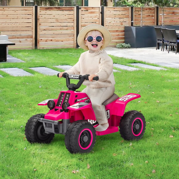 El-fyrhjuling Rosa för barn 1,5-3 år - Metall, 6V, 3 km/h