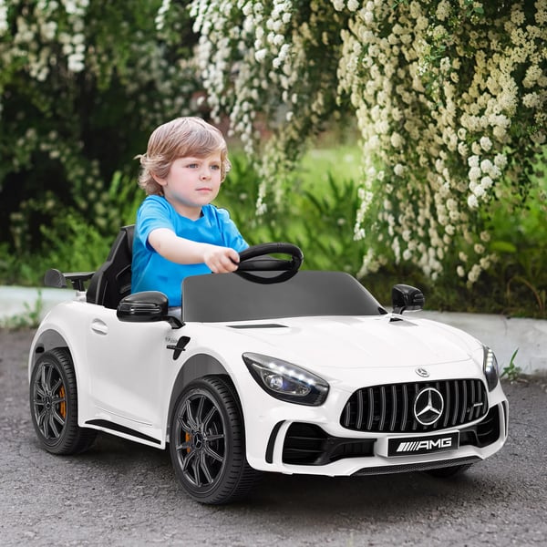 Elbil Mercedes-Benz AMG GTR Fdrg: Vit, Material: Plast, 12V, Fdrrkontroll