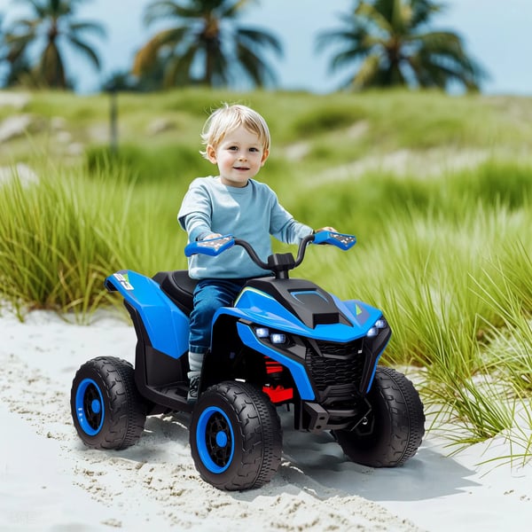 El-quad för barn 12V, 2 motorer, 3-6 km/h, Blå