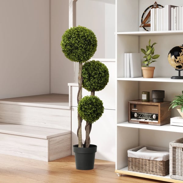 Kunstig Bænkeblomst, 115 cm Plante i Potte, Grøn, Plastik - Ideel til Hjem og Have