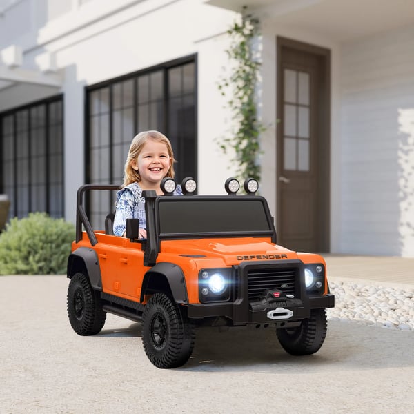 Land Rover Børne-elbil 12V Fjernbetjent Orange