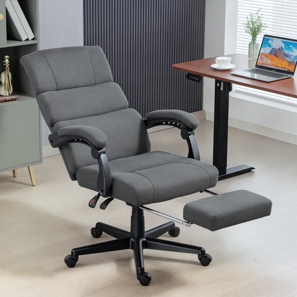 Ergonominen toimistotuoli niskatuella ja alaselän tuella, säädettävä, tummanharmaa metallirunkoinen