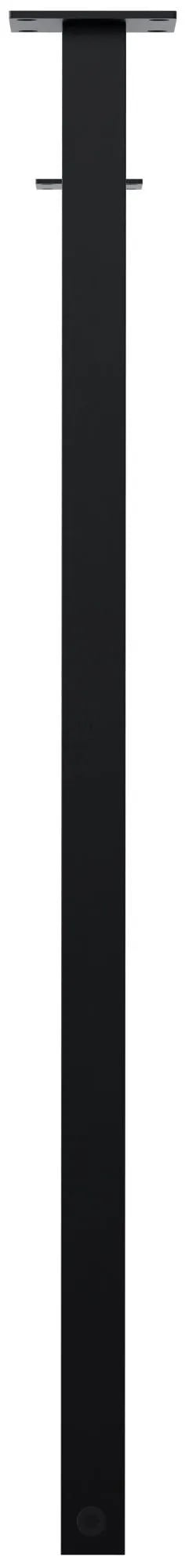 Fenton Sort Metal Tøjstativ - 120x60 cm, Mat Sort Tøjstang med Loftmontering, 50 kg Bæreevne