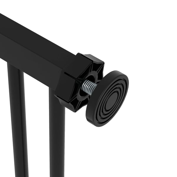 Hundgitter Säkerhetsgrind 74-87 cm Svart Metall/Plast