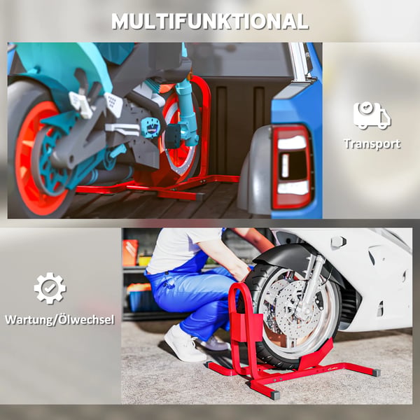 MotorcykelstHll FHr Framhjul 17-21", Metall, RHtt