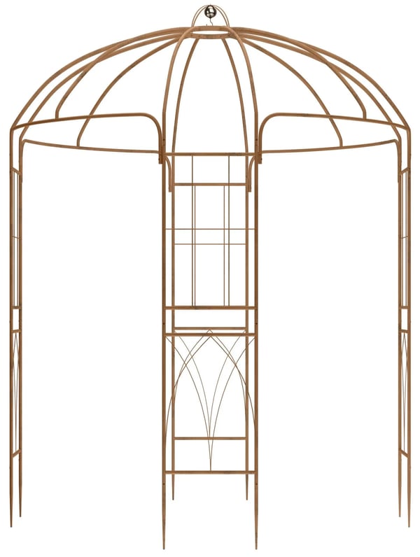 Rosenbue Keira - Havelspalier til klatreroser, pulverlakeret metal, brun, 200x200x270 cm