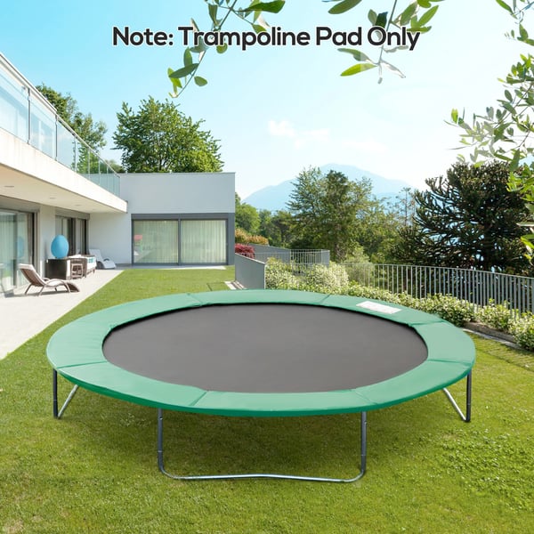 -reunapehmuste, trampoliinin lisävaruste, Ø 244 cm, säänkestävä, PVC PE, vihreä