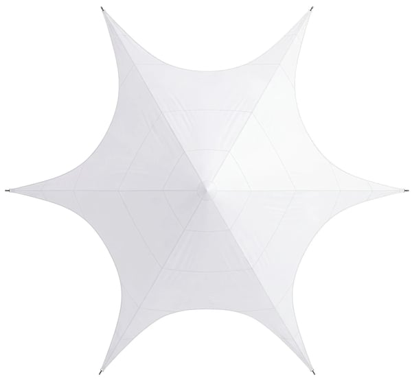 Stjärntält 12m Diameter, Vit Oxford Polyesterväv 300D, Vattentät PU-beläggning, Rivtålig, Enkel Montering för Evenemang & Fester