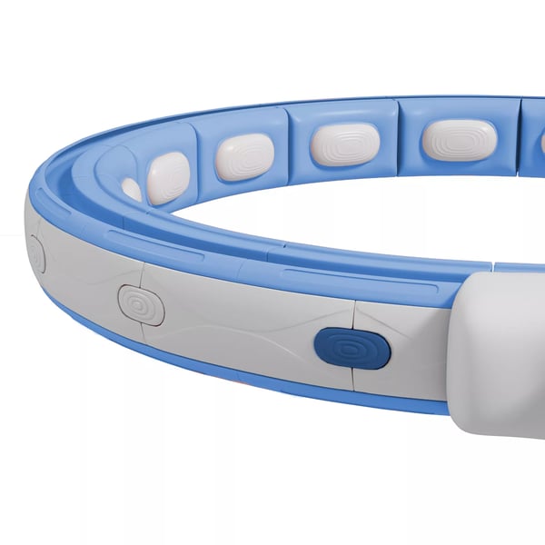 SPORTNOW Smart Hulahopring til Voksne - Justerbar (76-113cm) med Vfægttkugle og Tfaelder - Stille Fitness Udstyr Lose Vfaegttab Lysebla