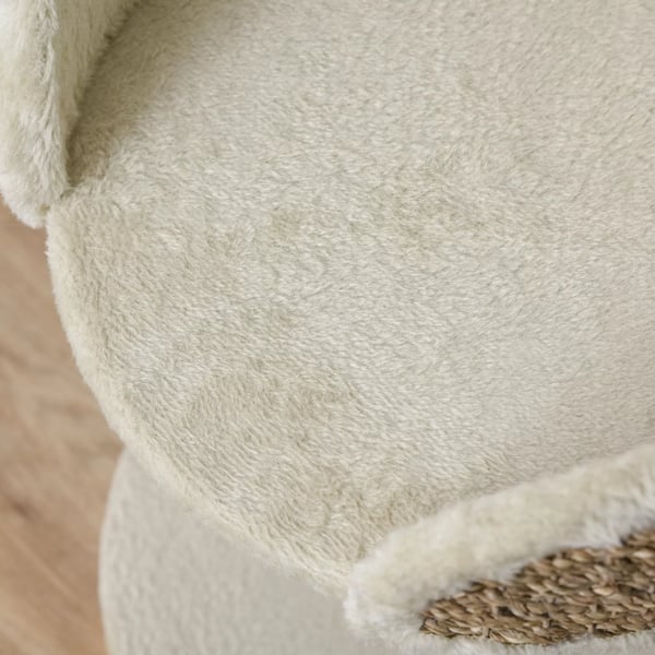 PawHut kradsetræ til katte, 49 cm, med legbold og hvileplads, beige