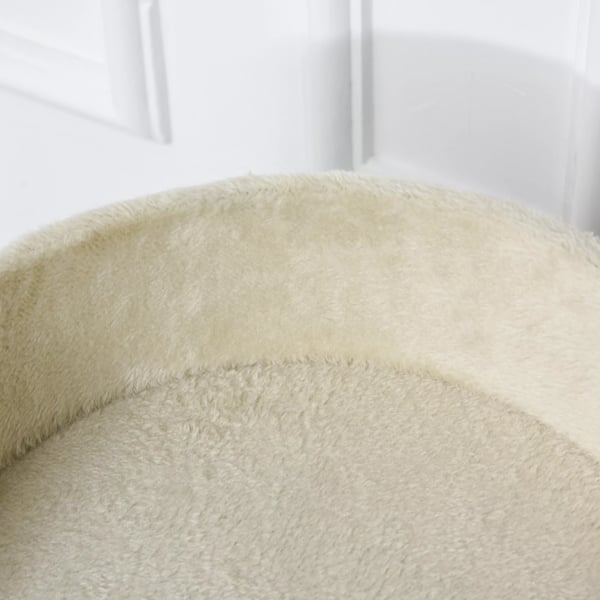PawHut kradsetræ til katte, 49 cm, med legbold og hvileplads, beige