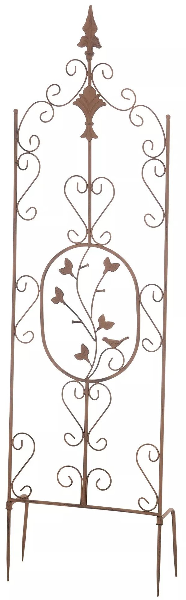 Burgus-ruusuteline, metallia, antiikkipatinointi, 2 kpl sarja, 122 x 35 cm
