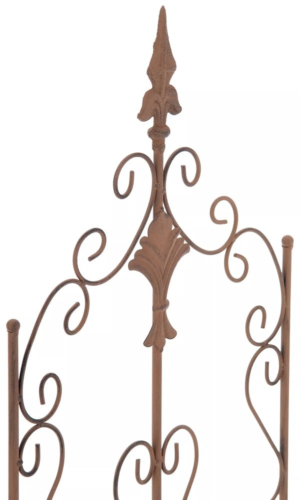 Burgus-ruusuteline, metallia, antiikkipatinointi, 2 kpl sarja, 122 x 35 cm