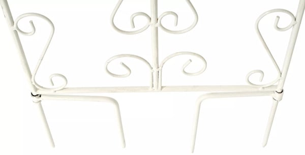 Sæt med 2 antikhvide Burgus havetremmer i metal til klatreplanter, 122 cm