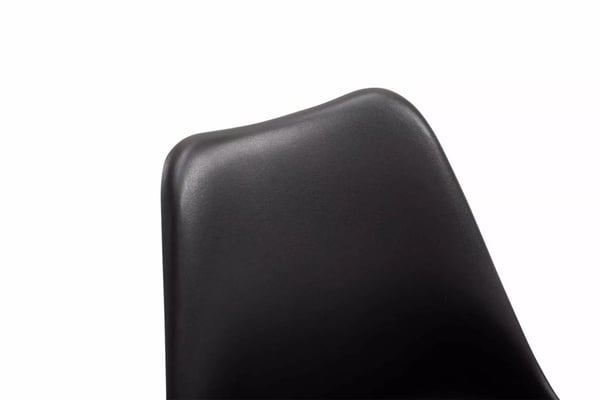 Sæt med 4 Maverick spisebordsstole i plast med metalfod - sort