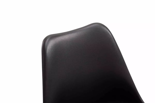 Maverick Svart Plast Matsalsstol med Metallbas