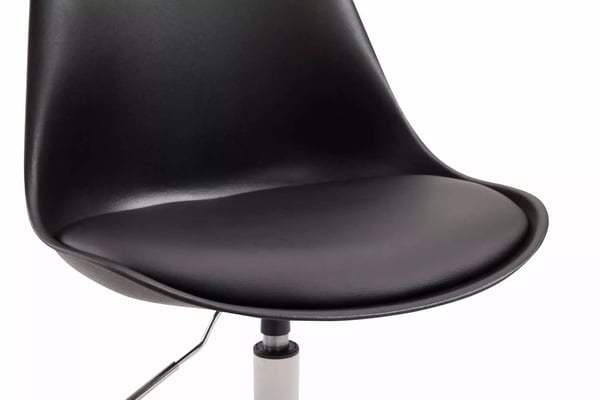 Maverick Svart Plast Matsalsstol med Metallbas