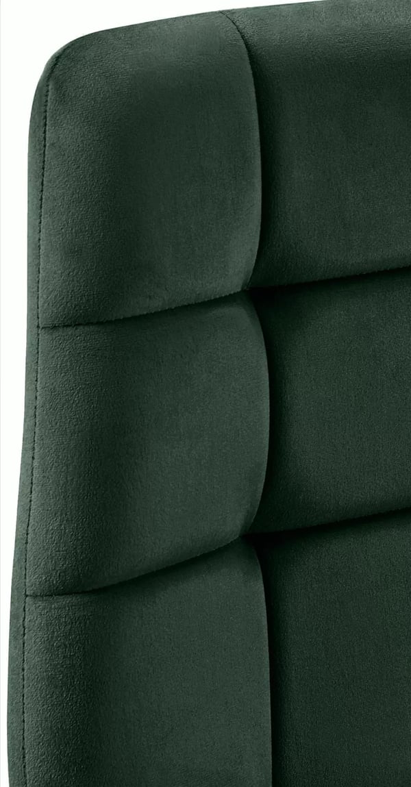 Tilde grøn velour spisebordsstol med metalramme
