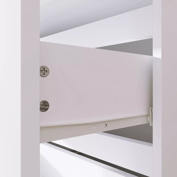 HOMCOM Kommode med 4 skuffer, kontorskab, hvid, 55 x 33 x 80 cm
